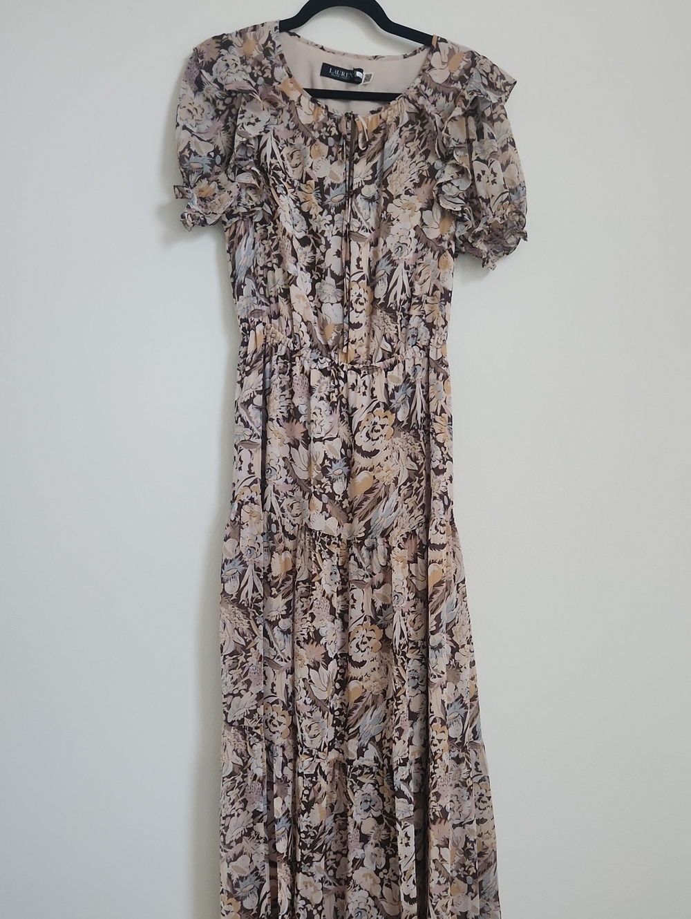 Lauren Ralph Lauren Women's Floral Georgette Puff-Sleeve Dress